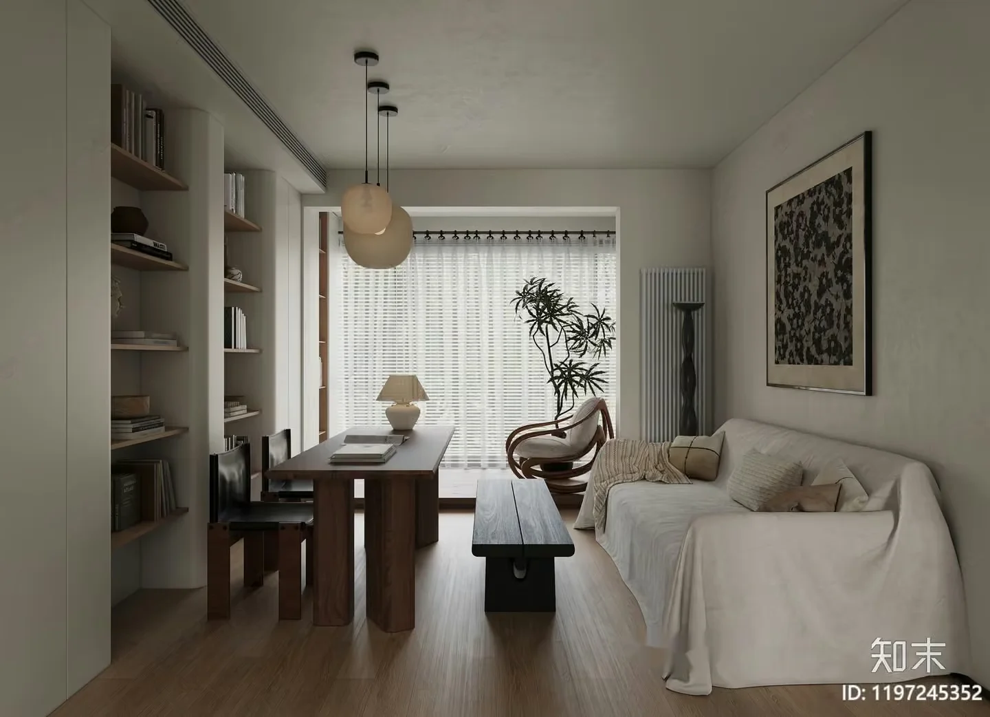 Modern Living Room 3D Model – 11003 – CORONA Render