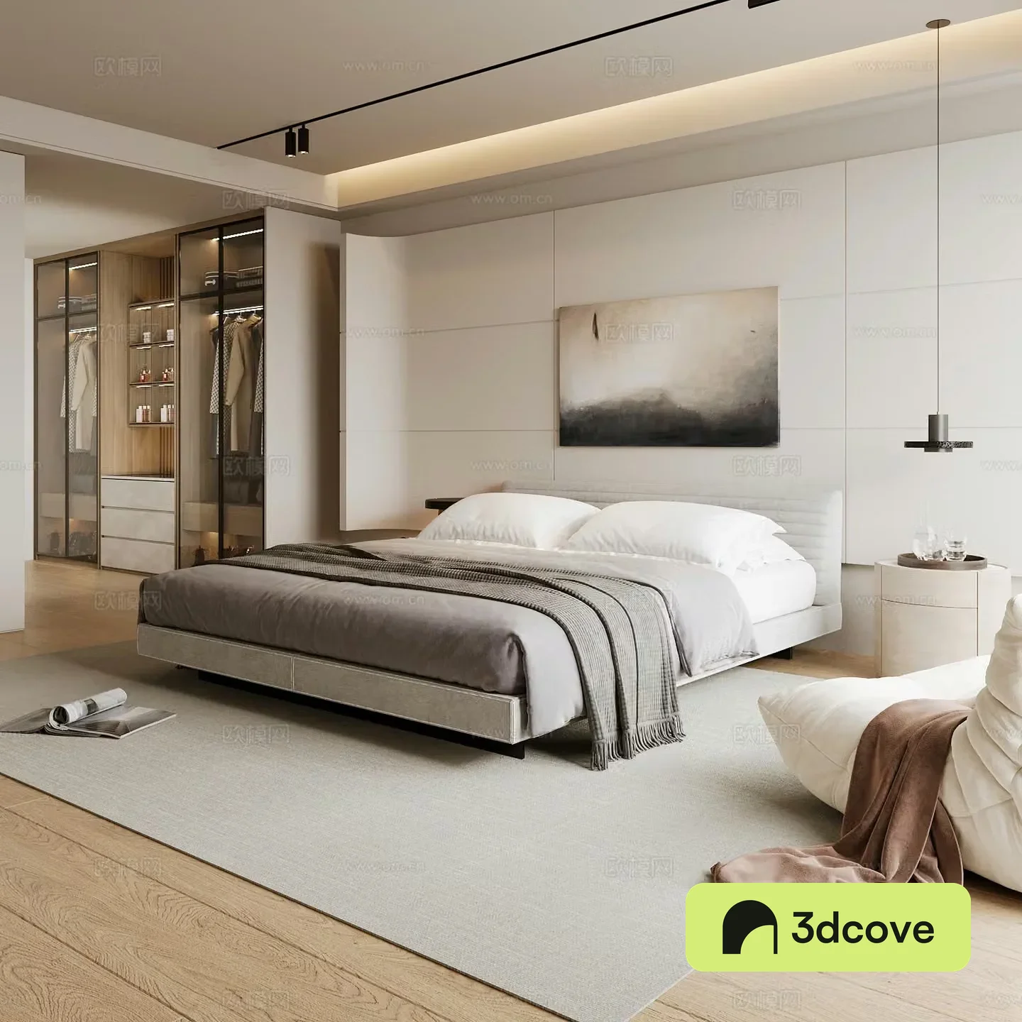 Modern home bedroom Modern bedroom Italian bedroom Simple bedroom Italian bed