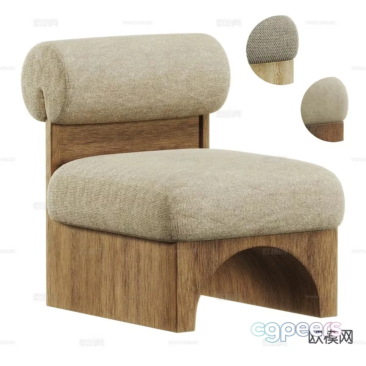 Wabi-sabi chair sofa chair leisure chair 3d model