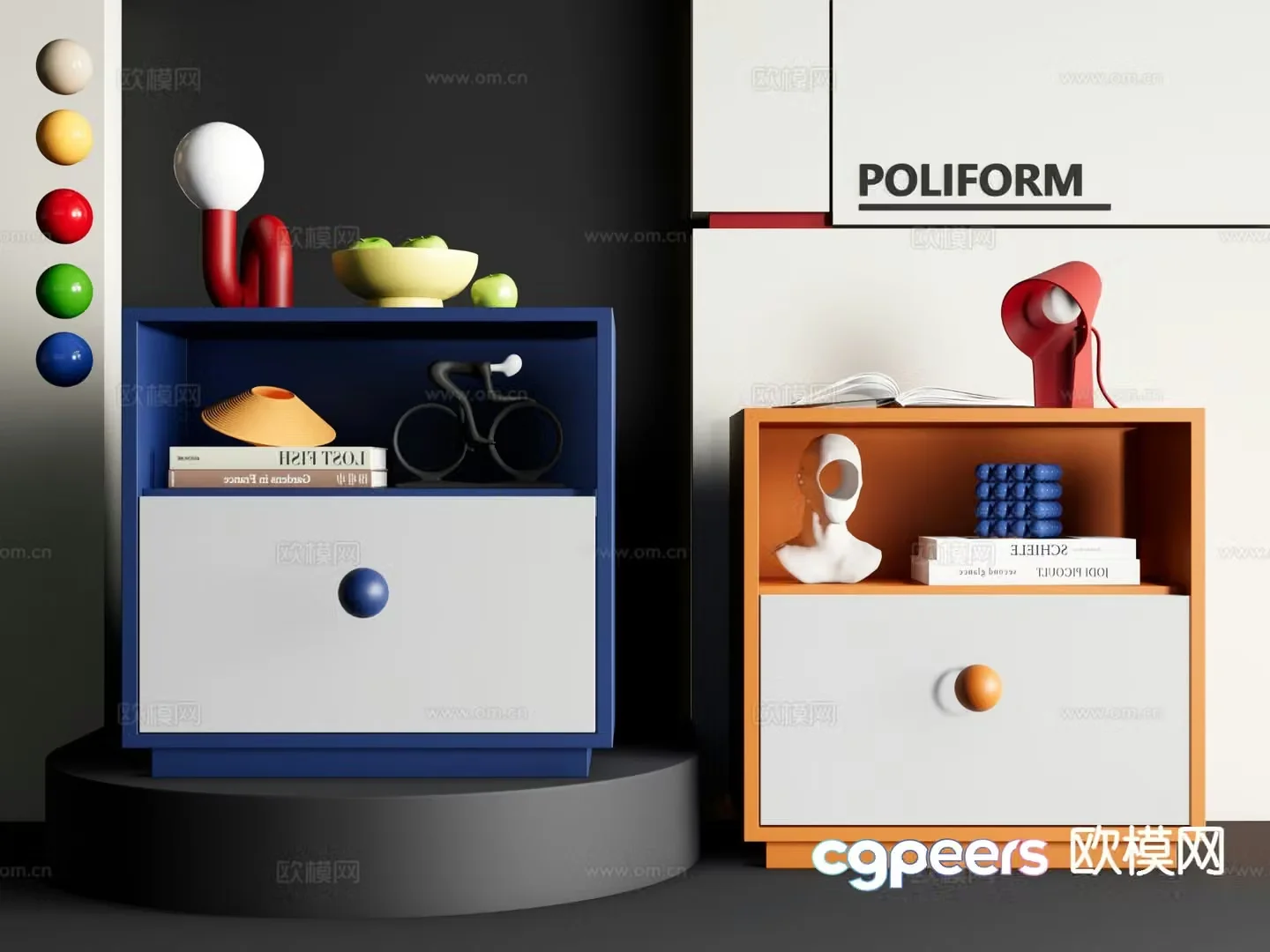 Dopamine bedside table 3d model