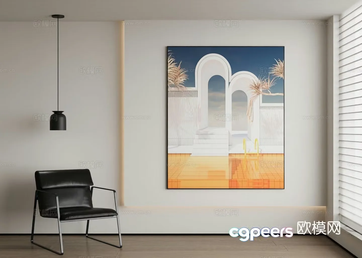 Modern decorative painting 3d model