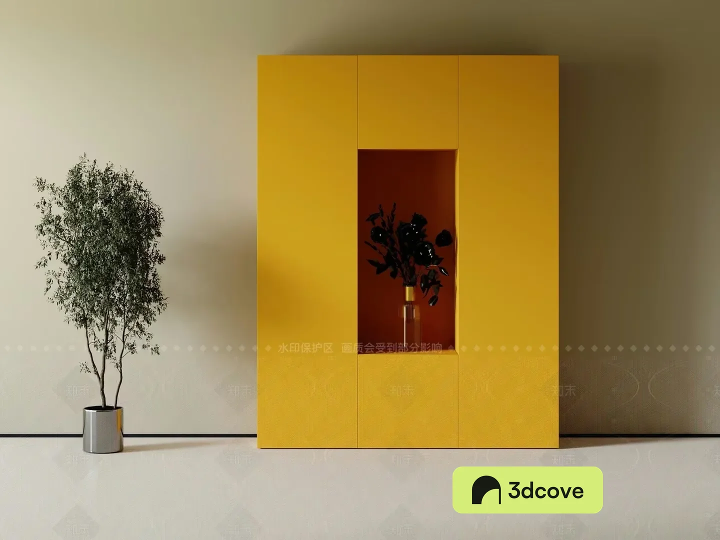 Modern Yellow Cabinet