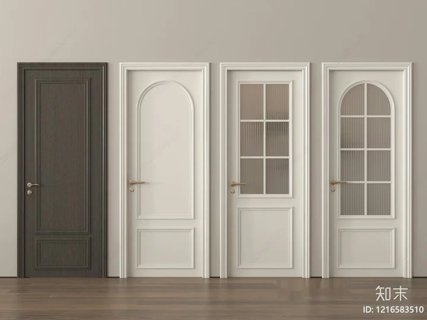 Modern White Doors 3D Model – 15278 – VRAY Render