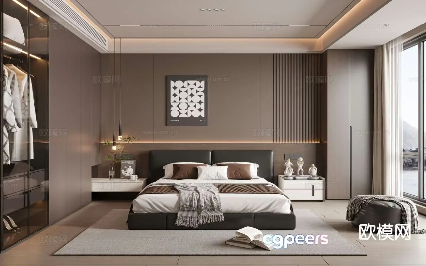 Italian style bedroom master bedroom 3d model