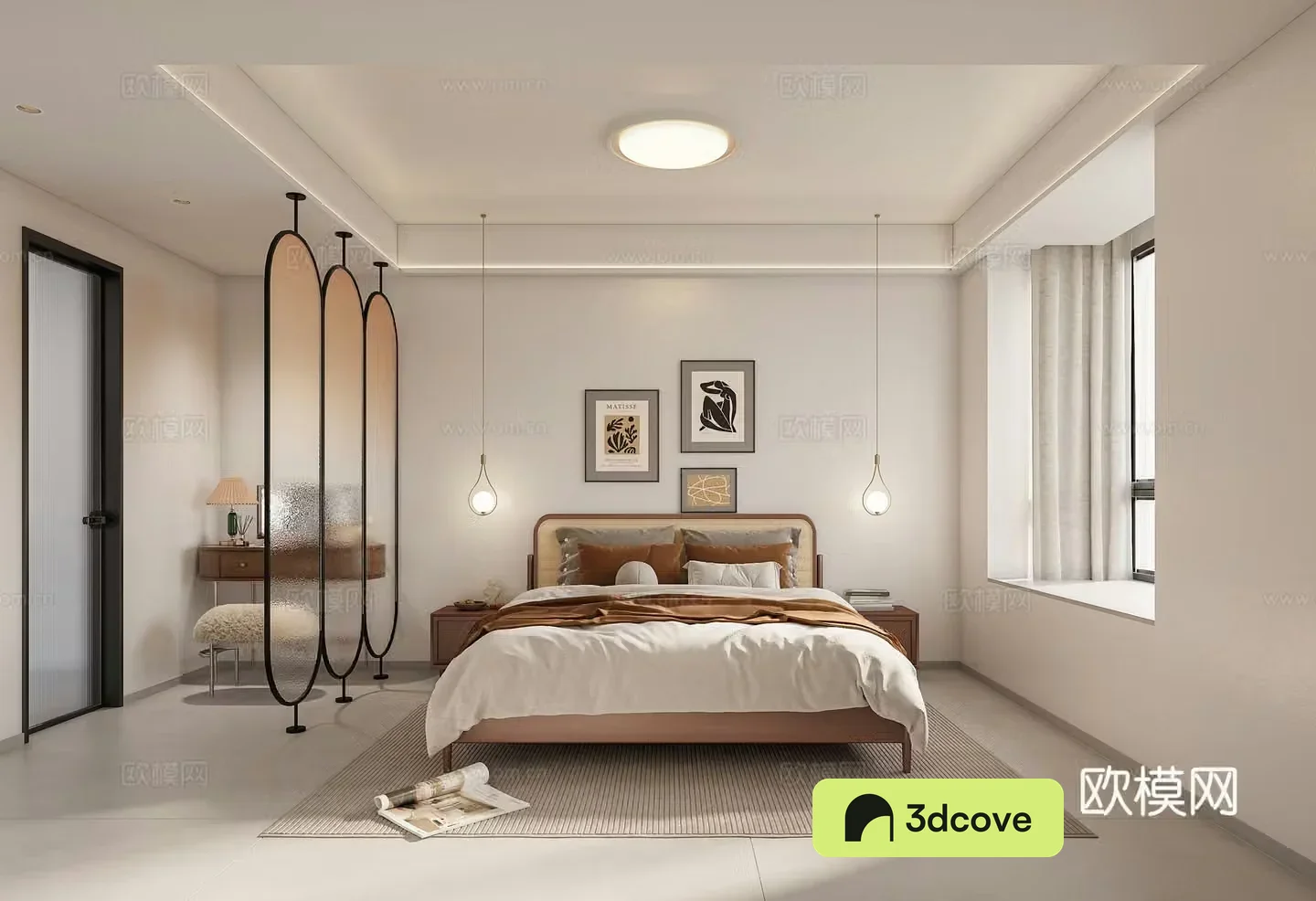 Modern bedroom medieval style bedroom retro bedroom dressing table desk screen partition