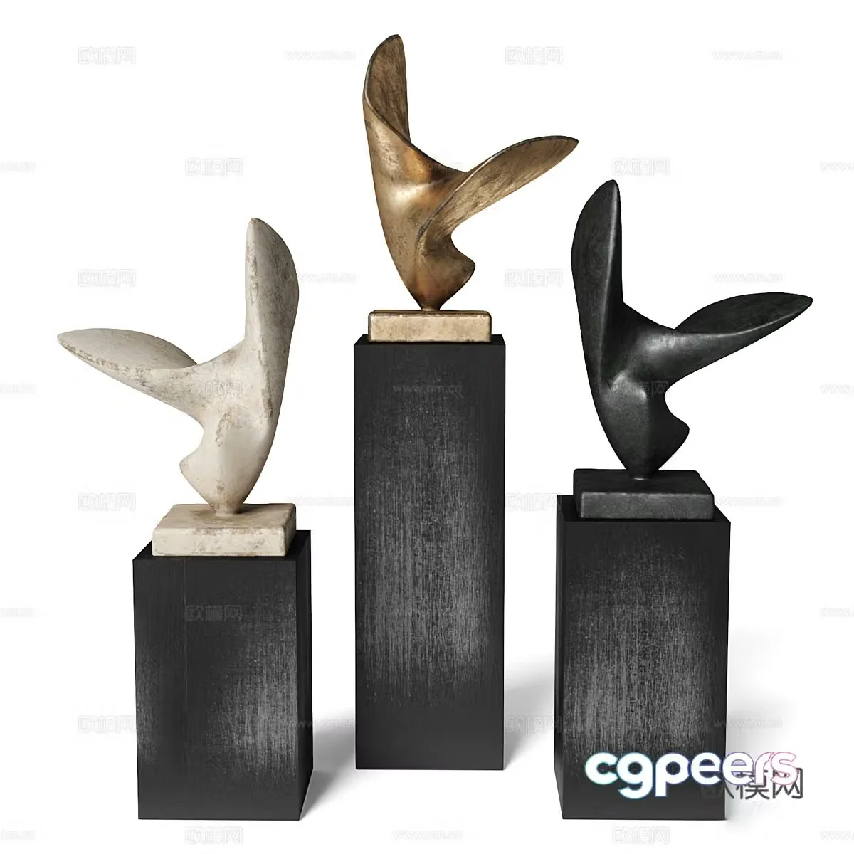 New Chinese sculpture ornaments 3D model