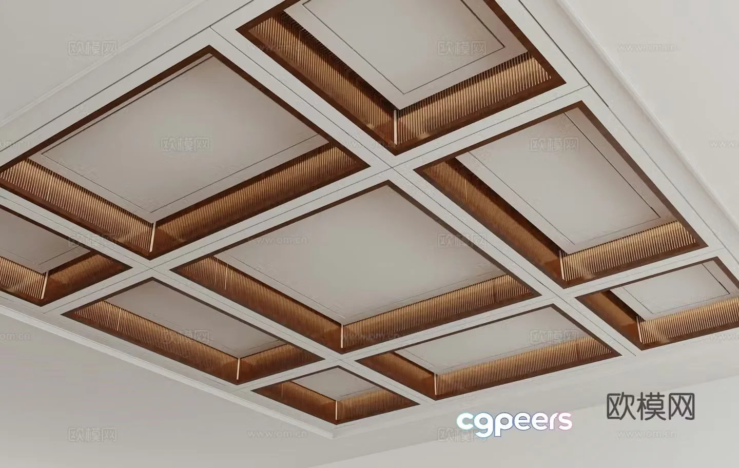 New Chinese style ceiling 3D model