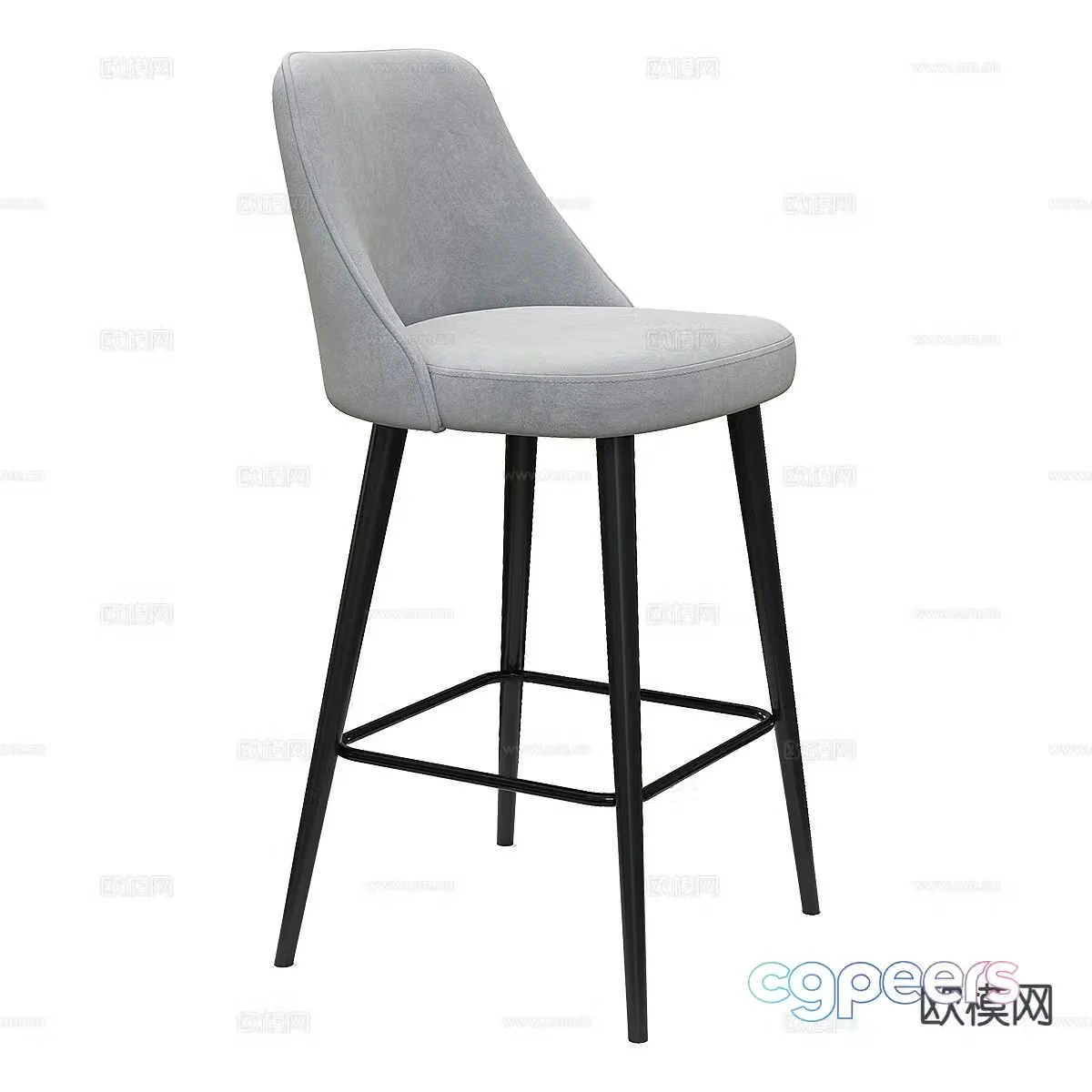 Modern bar stool bar stool high stool 3d model