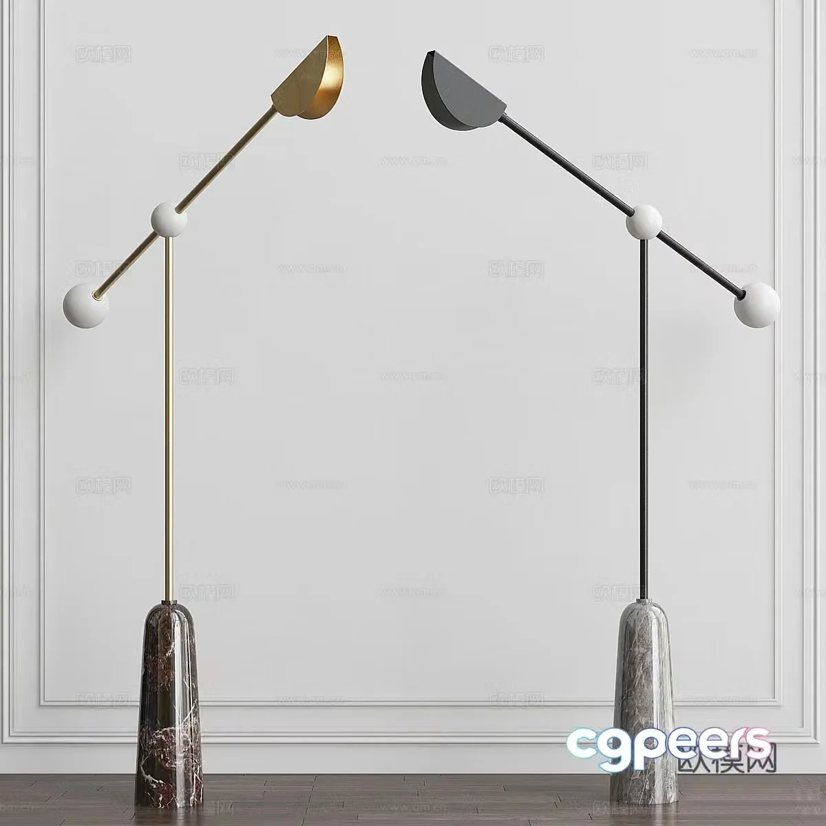 Modern light luxury BALANCE floor lamp 3D model