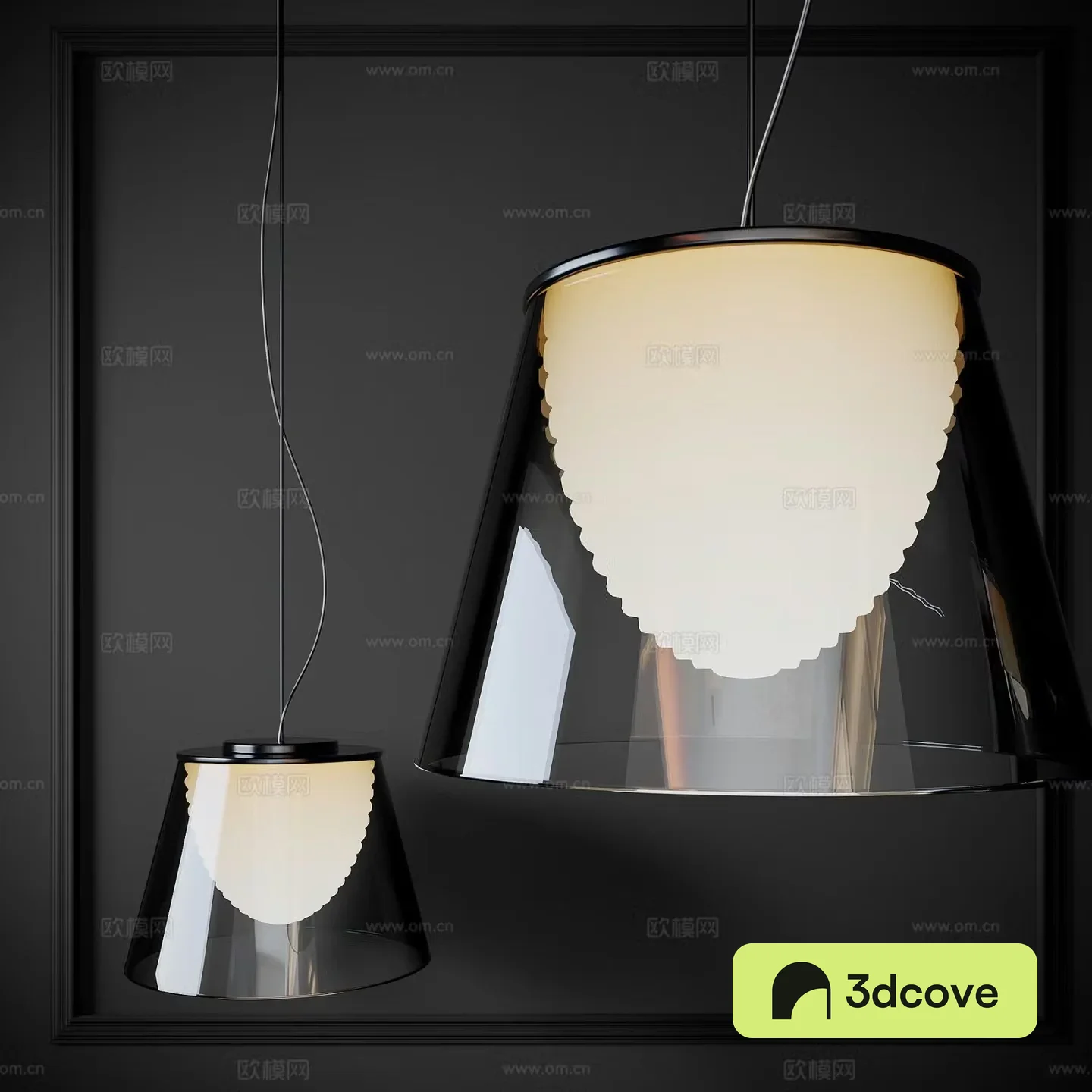 Italian glass chandelier
