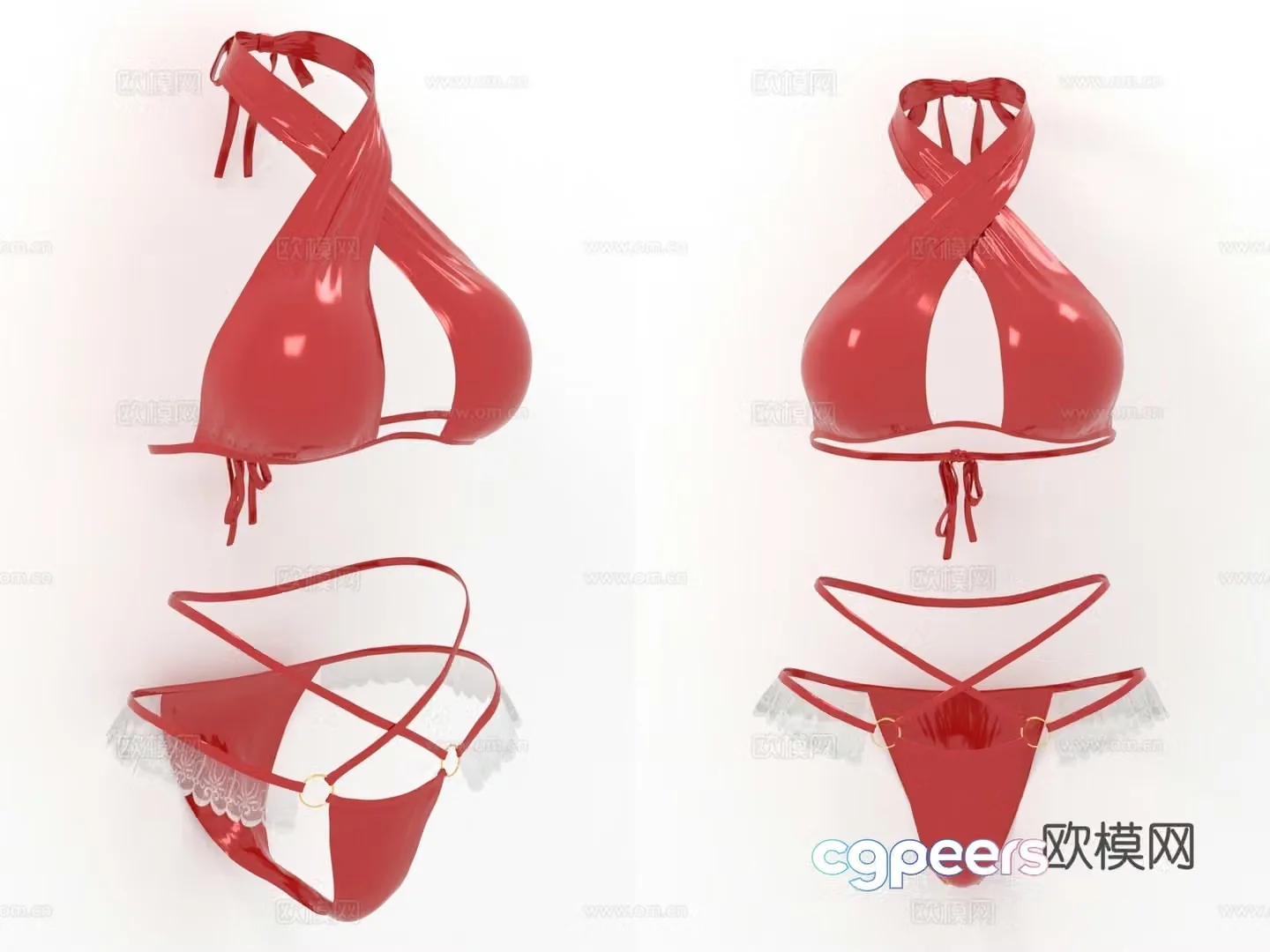 Bikini Sexy Swimsuit Swimsuit Women’s Clothing Women’s 3D Model