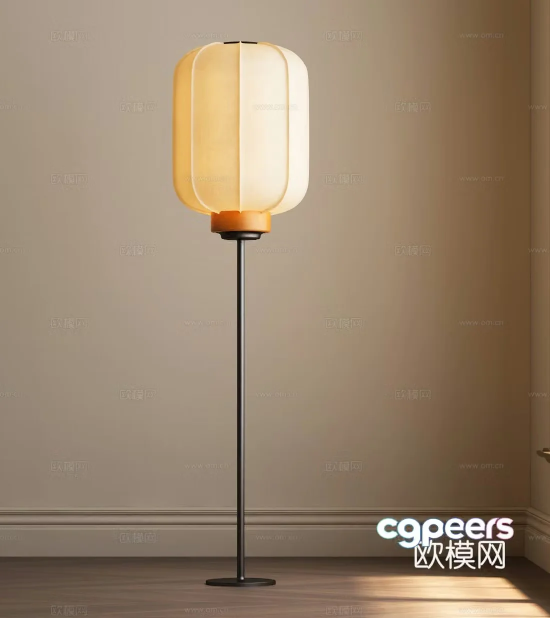New Chinese style floor lamp Song’s aesthetic floor lamp Zen floor lamp 3D model