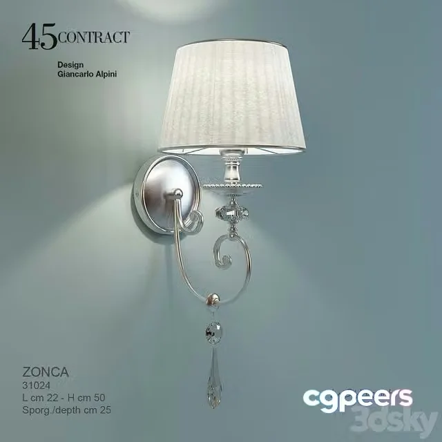 3ds Max Free – ZONCA SPA Collection 45contract ART31024 wall lamp