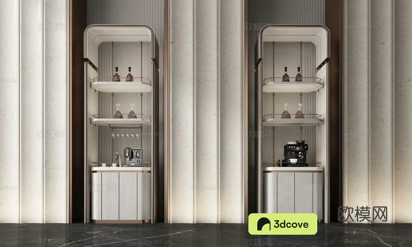 Light luxury wine cabinet