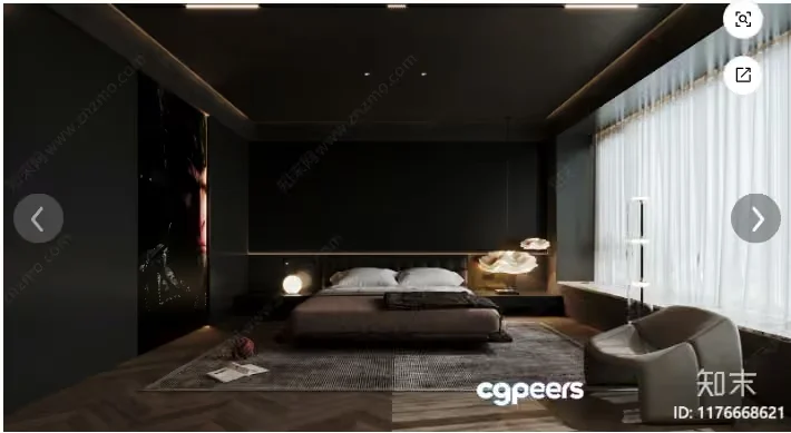 Modern Bedroom 3D Model – 13491 – CORONA Render
