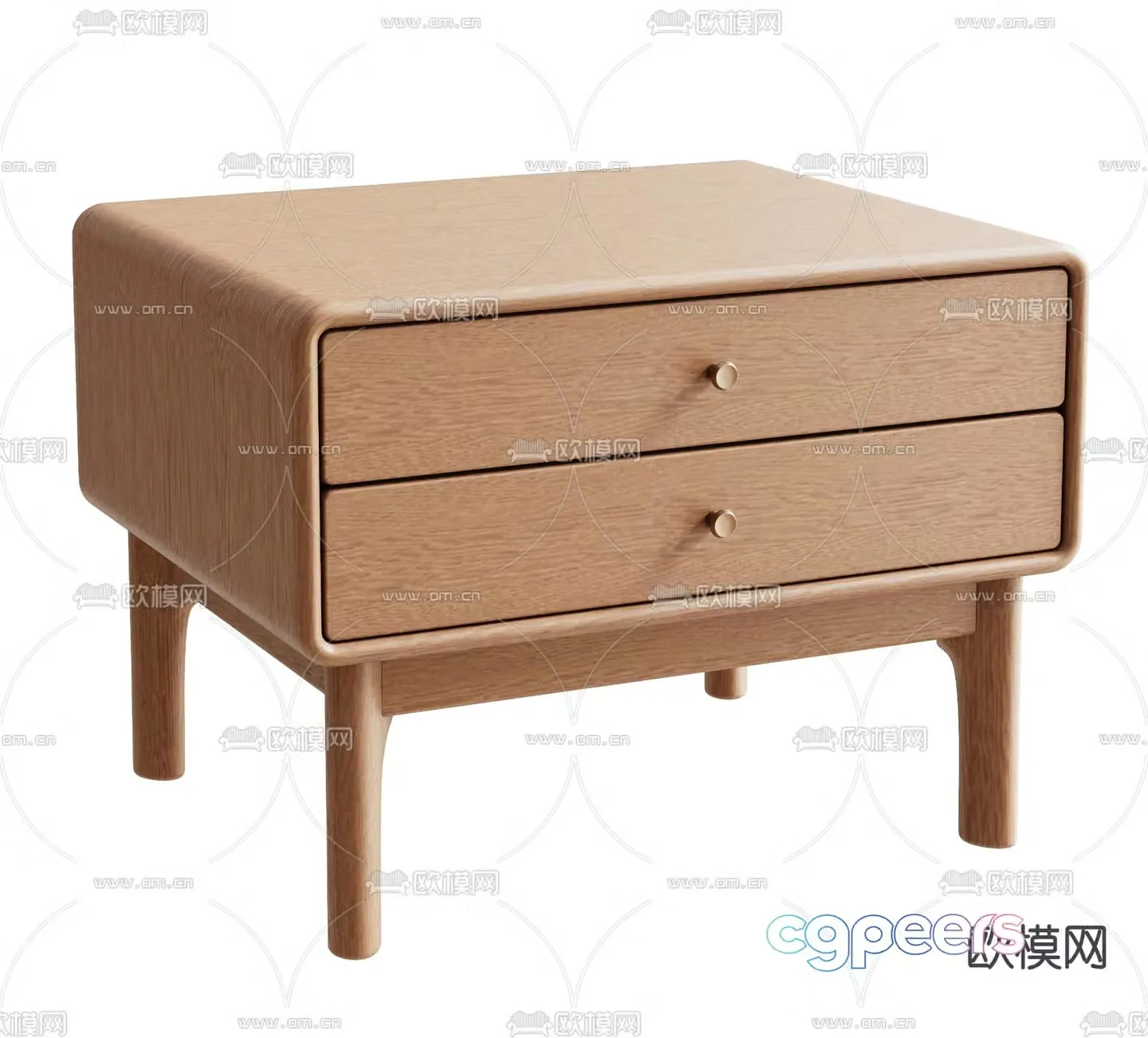 Porada modern bedside table 3d model