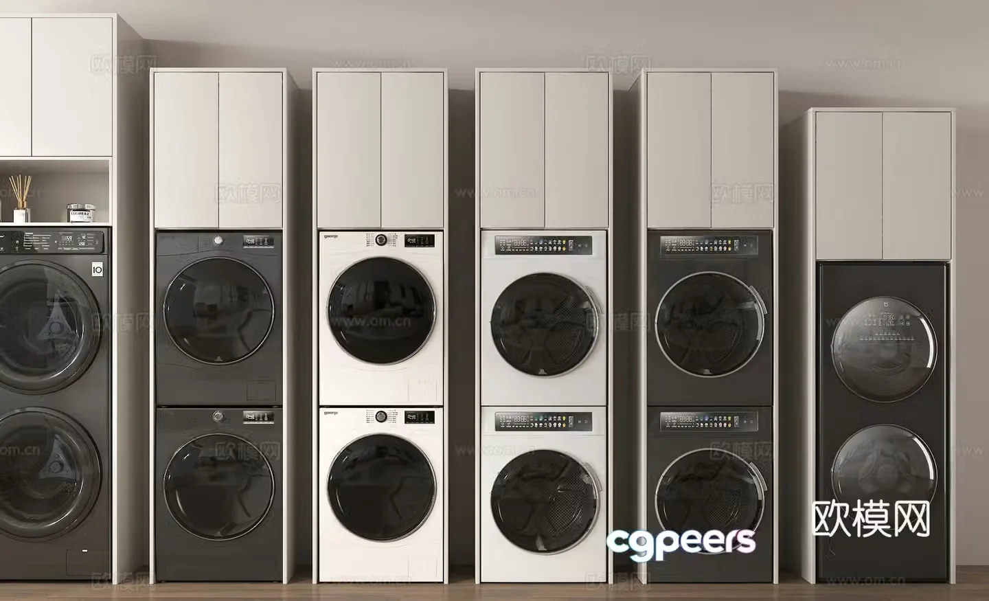 Washing machine drying machine washing machine cabinet 3D model