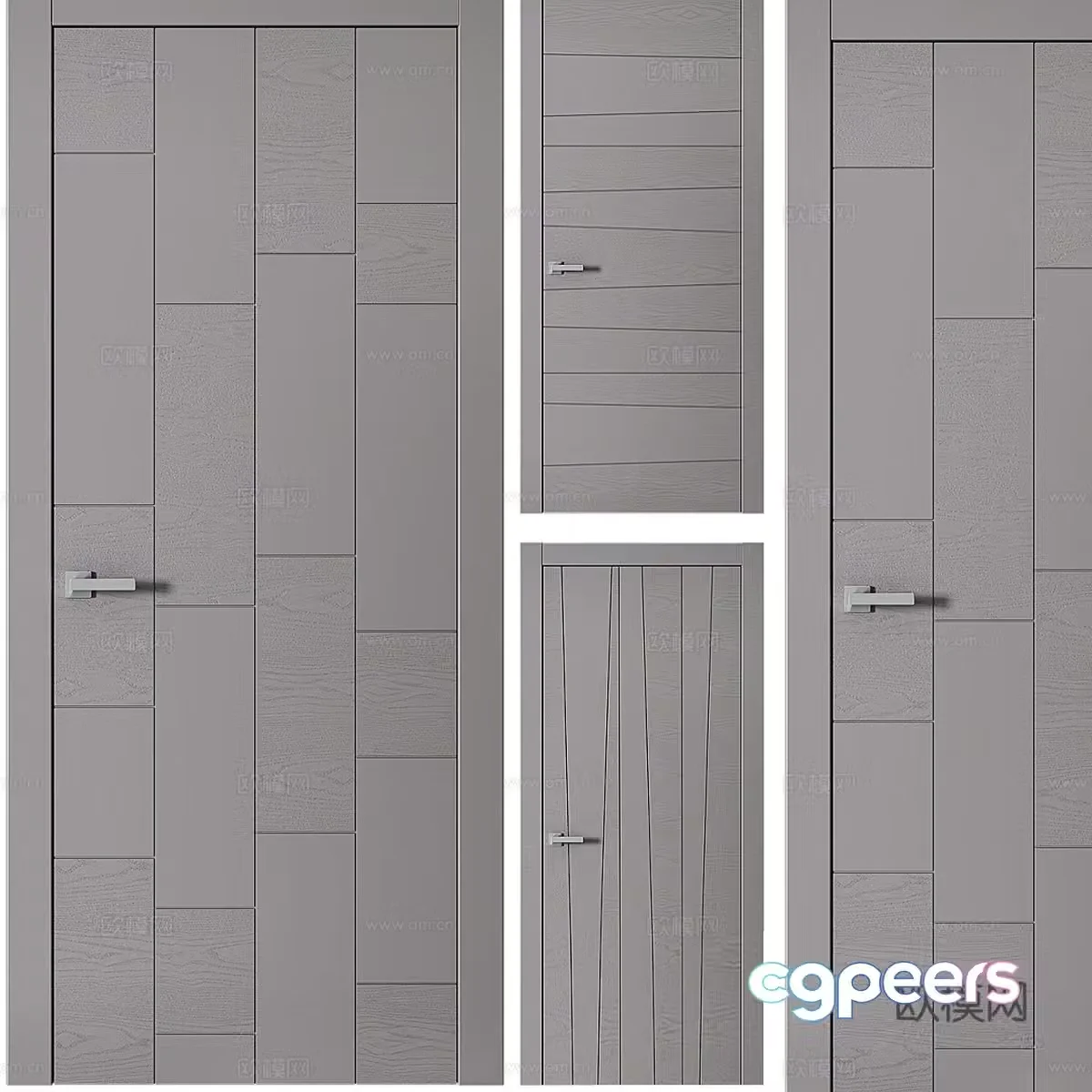Modern entrance door bedroom door single door swing door 3d model