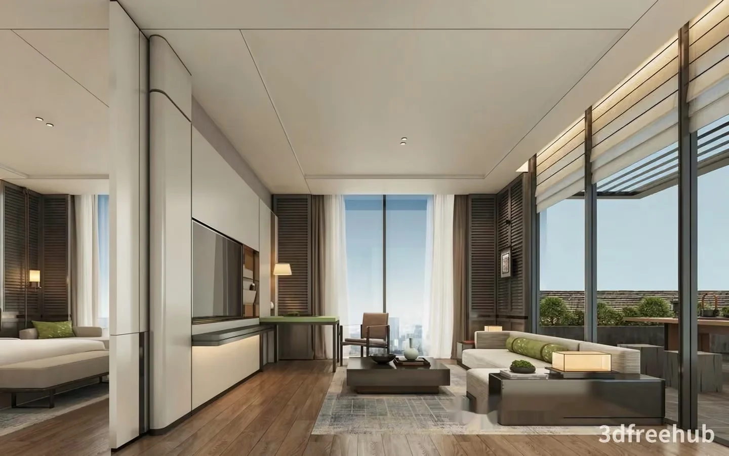 Modern Living Room 3D Model – 19673 – VRAY Render