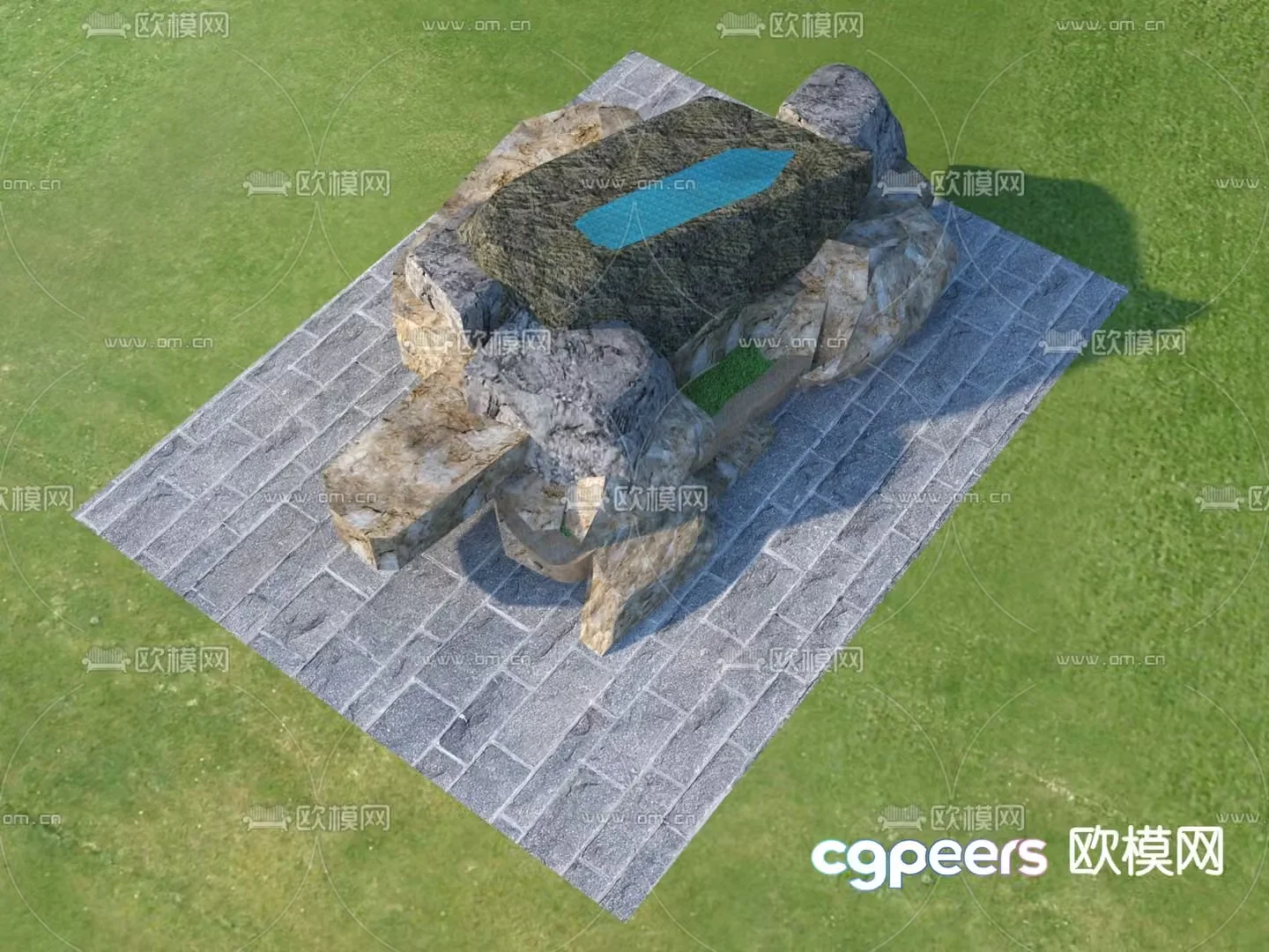 stone landscape stone landscape sketch 3d model