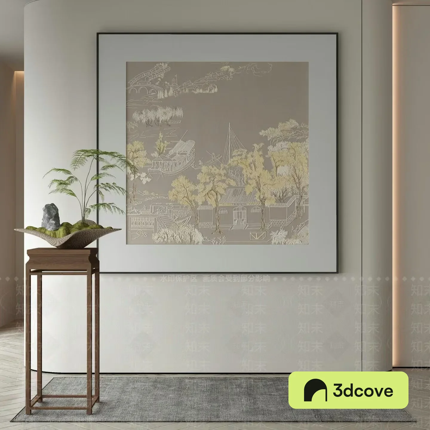 Modern Asian-Inspired Artwork