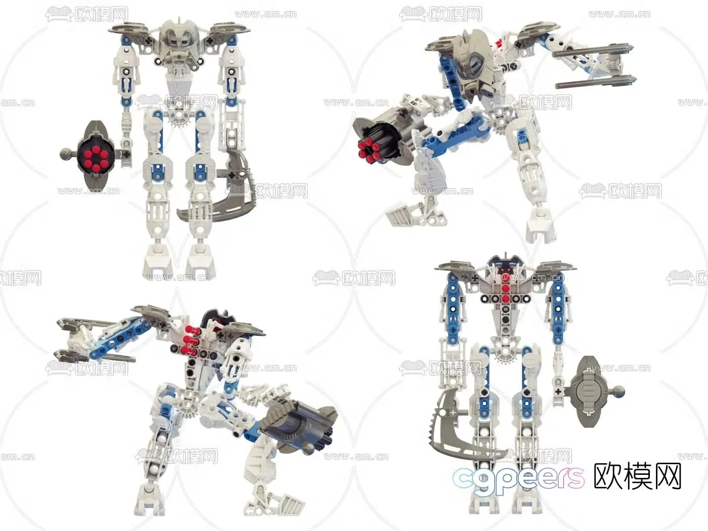 Modern robot toy 3d model