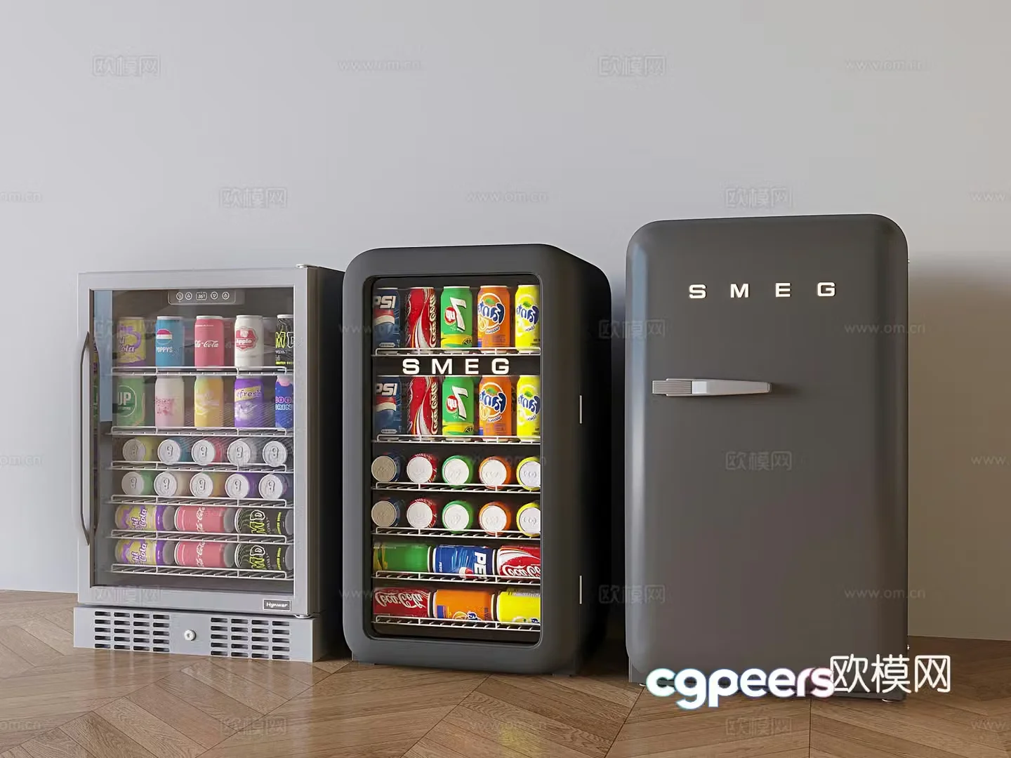 Cold drink cabinet beverage cabinet refrigerated cabinet 3d model