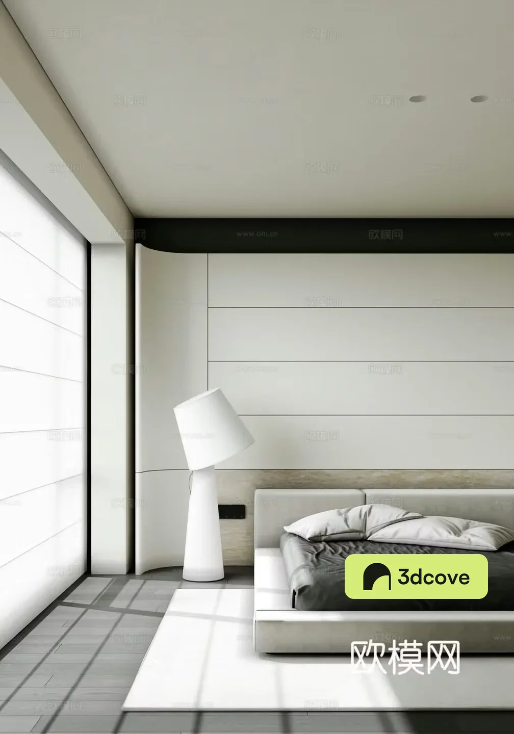 Modern minimalist bedroom