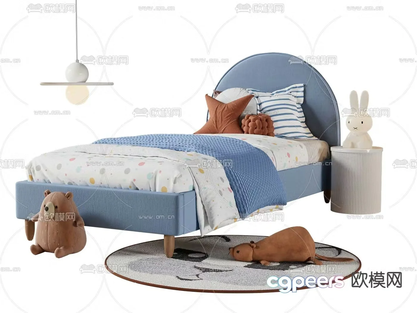 Modern children’s bed 3d model