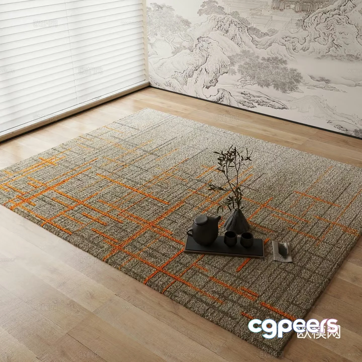 New Chinese carpet 3D model