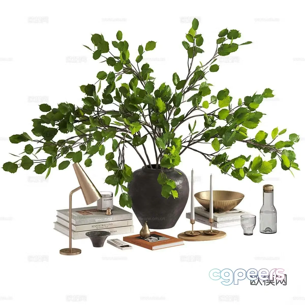 Modern ornament ornament combination desktop ornament wasabi ornament book ornament decoration 3d model
