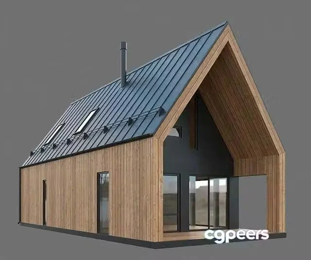 3ds Max Free – Barn house 01