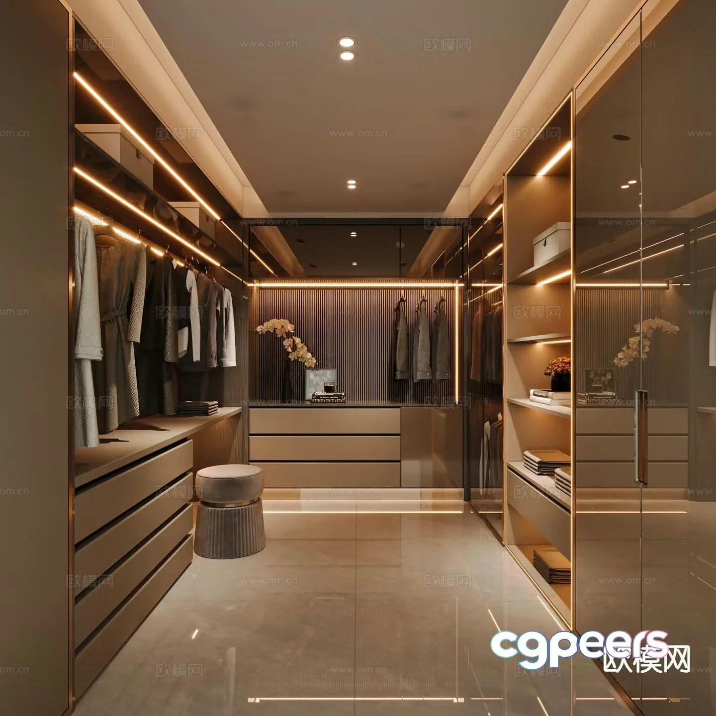 Modern cloakroom 3d model