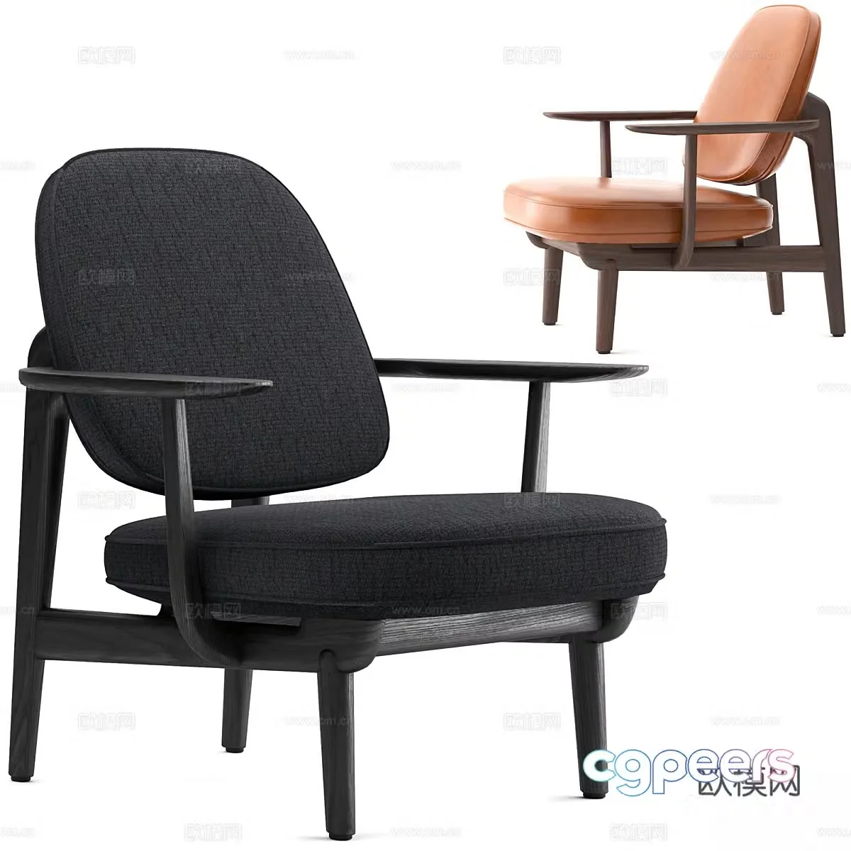 New Chinese casual chair 3D model