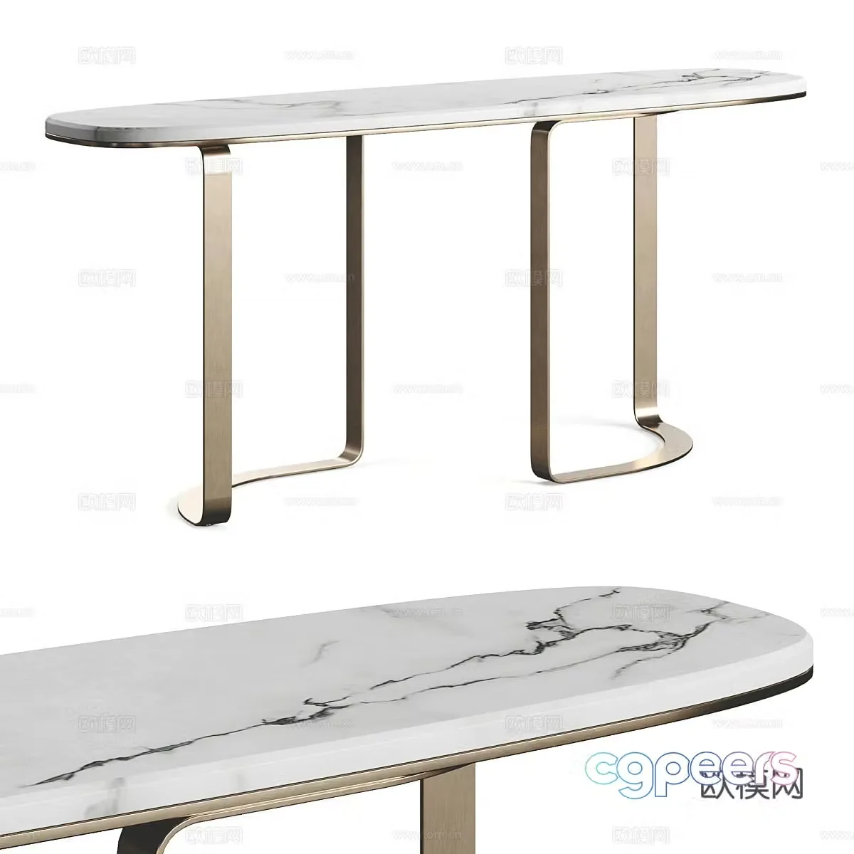 Modern light luxury marble end viewing platform 3D model