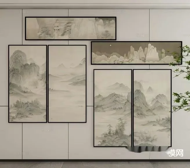 Traditional Asian Artwork 3D Model – 9388 – VRAY Render