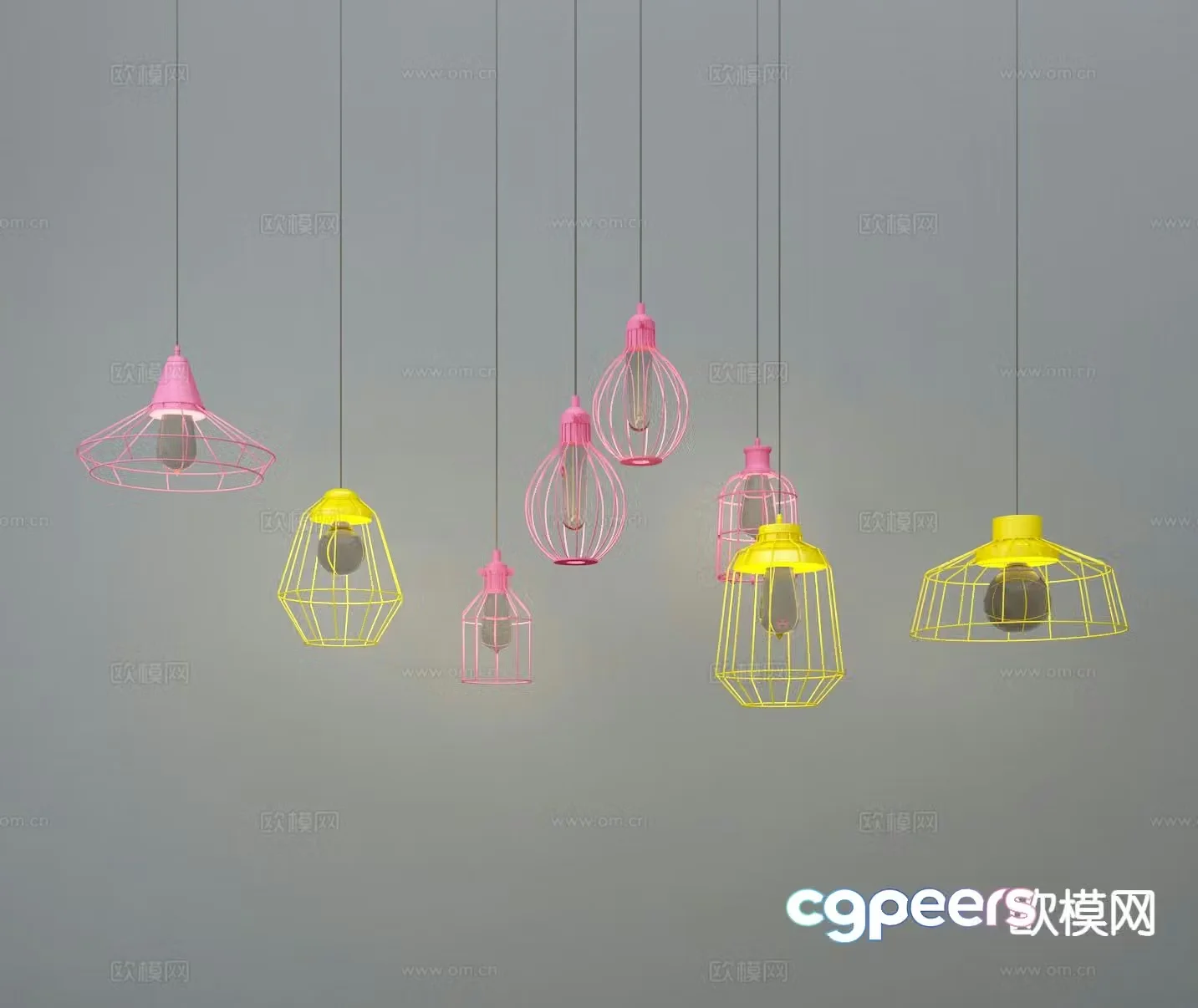 Bedside small chandelier 3d model