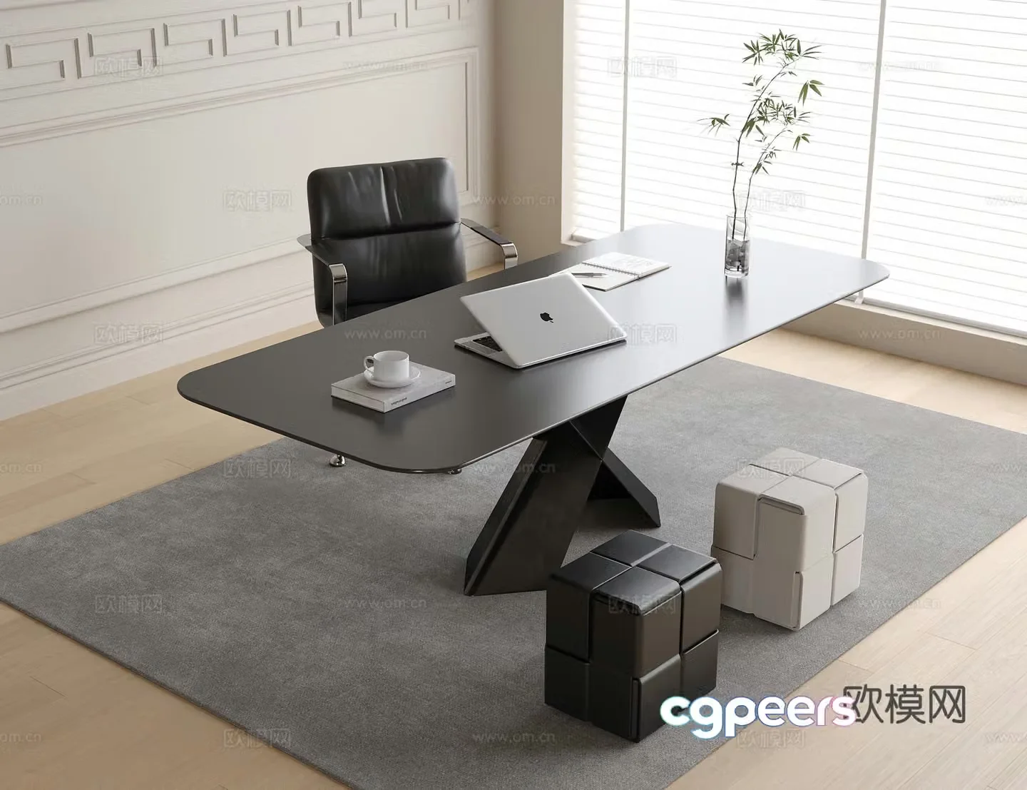 Modern desk chair 3d model