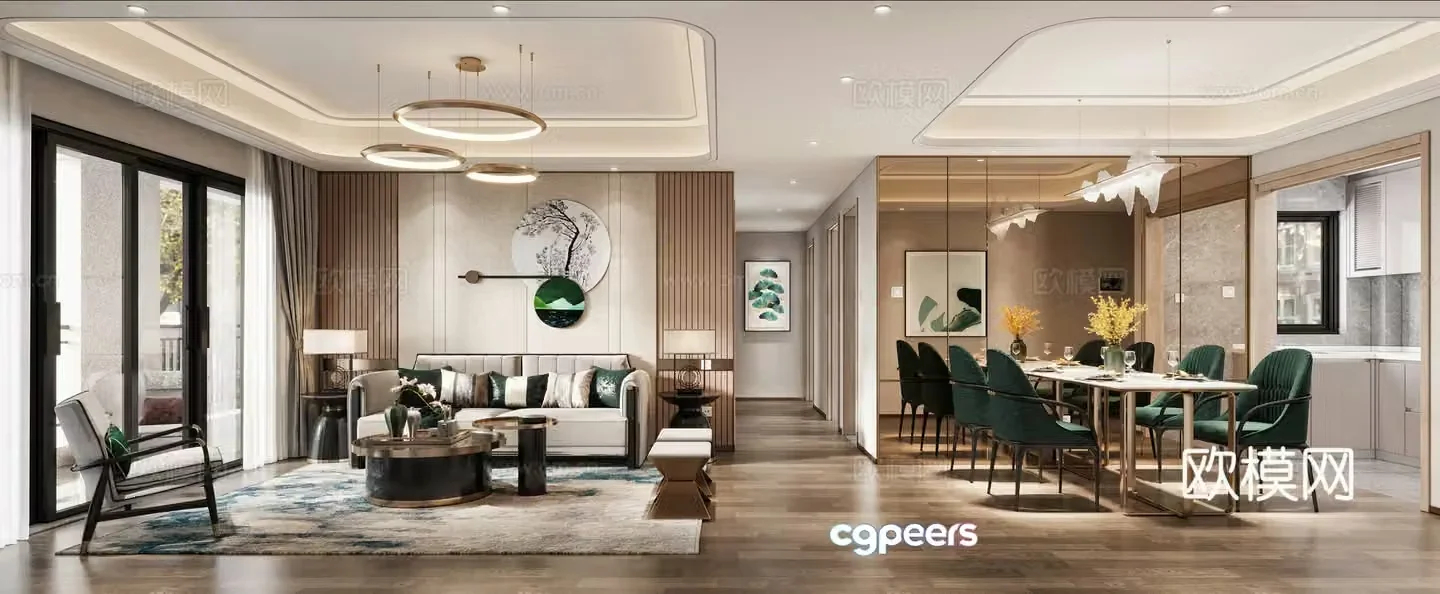Light luxury restaurant 3D model