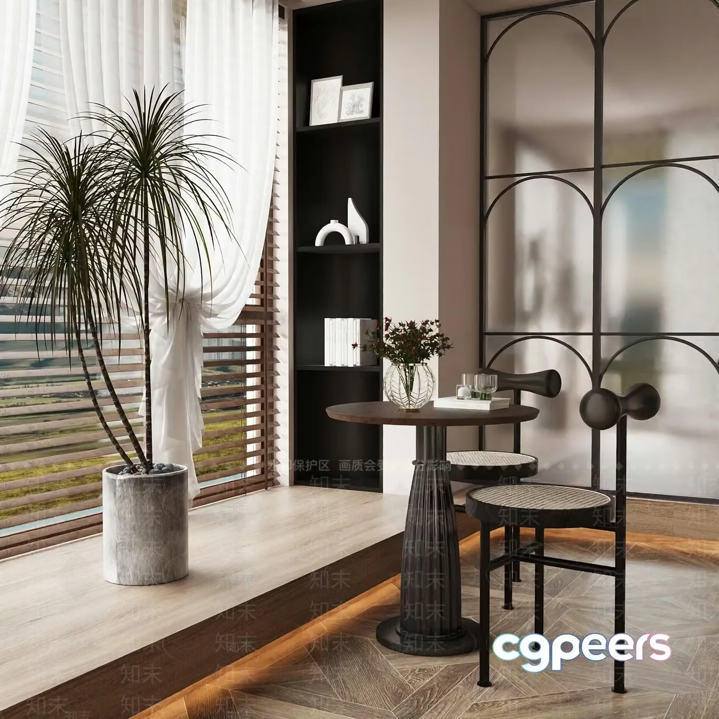 Modern Living Room 3D Model – 3181 – VRAY Render