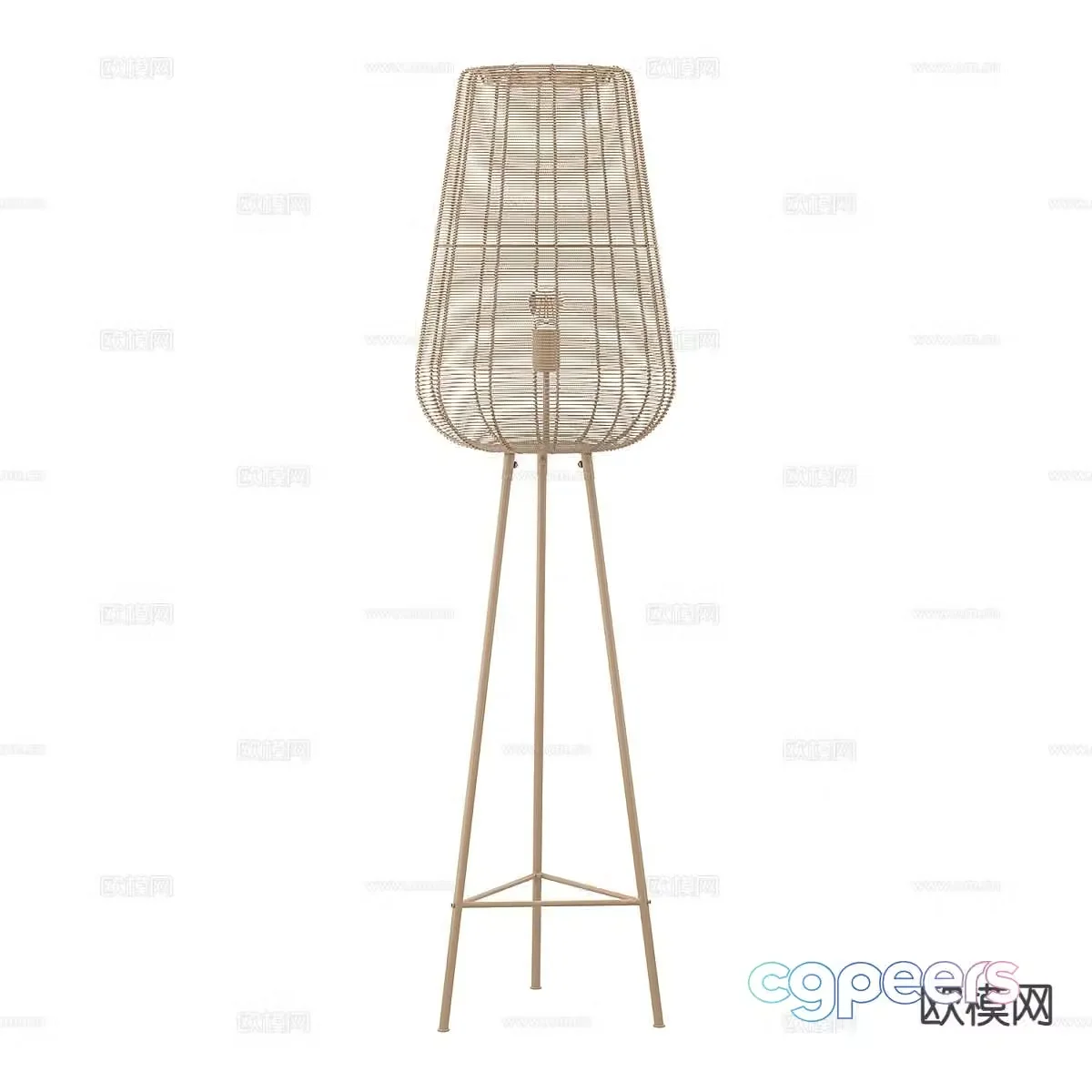 Simple floor lamp 3d model