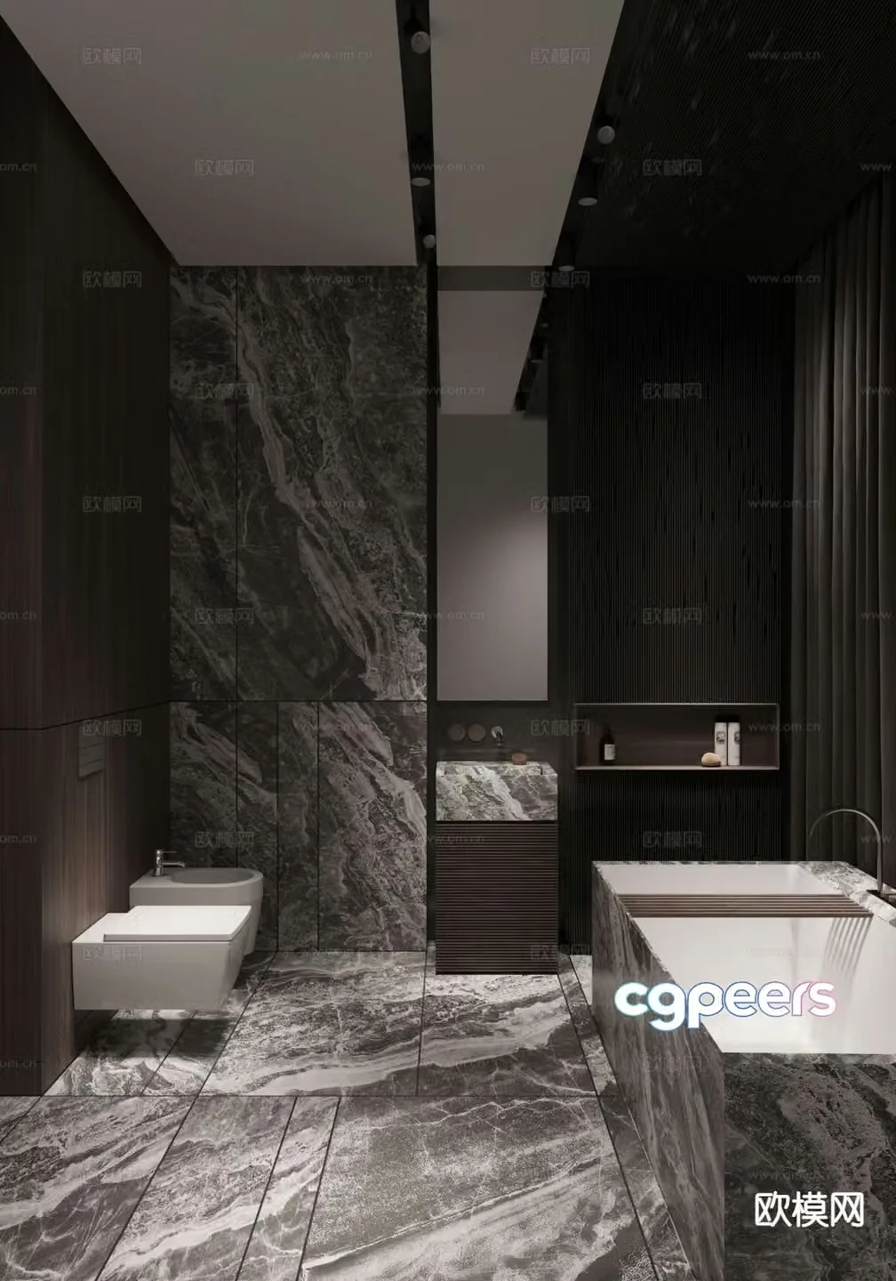Modern bathroom bathroom 3d model