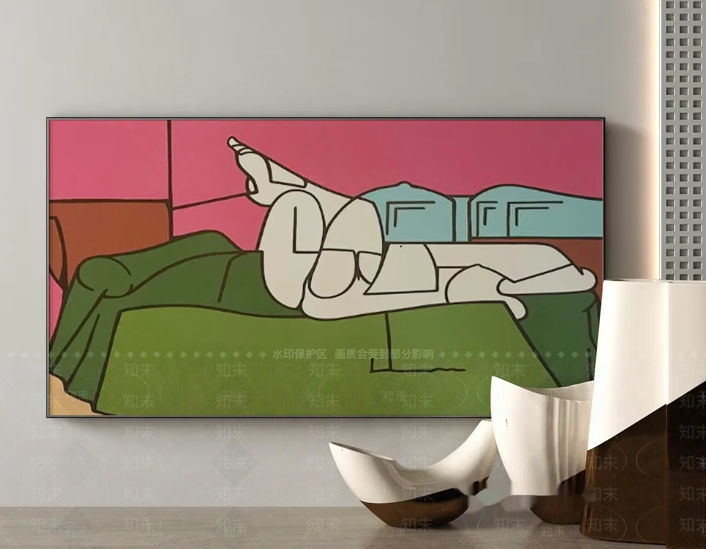 Modern Abstract Art Piece 3D Model – 731 – VRAY Render