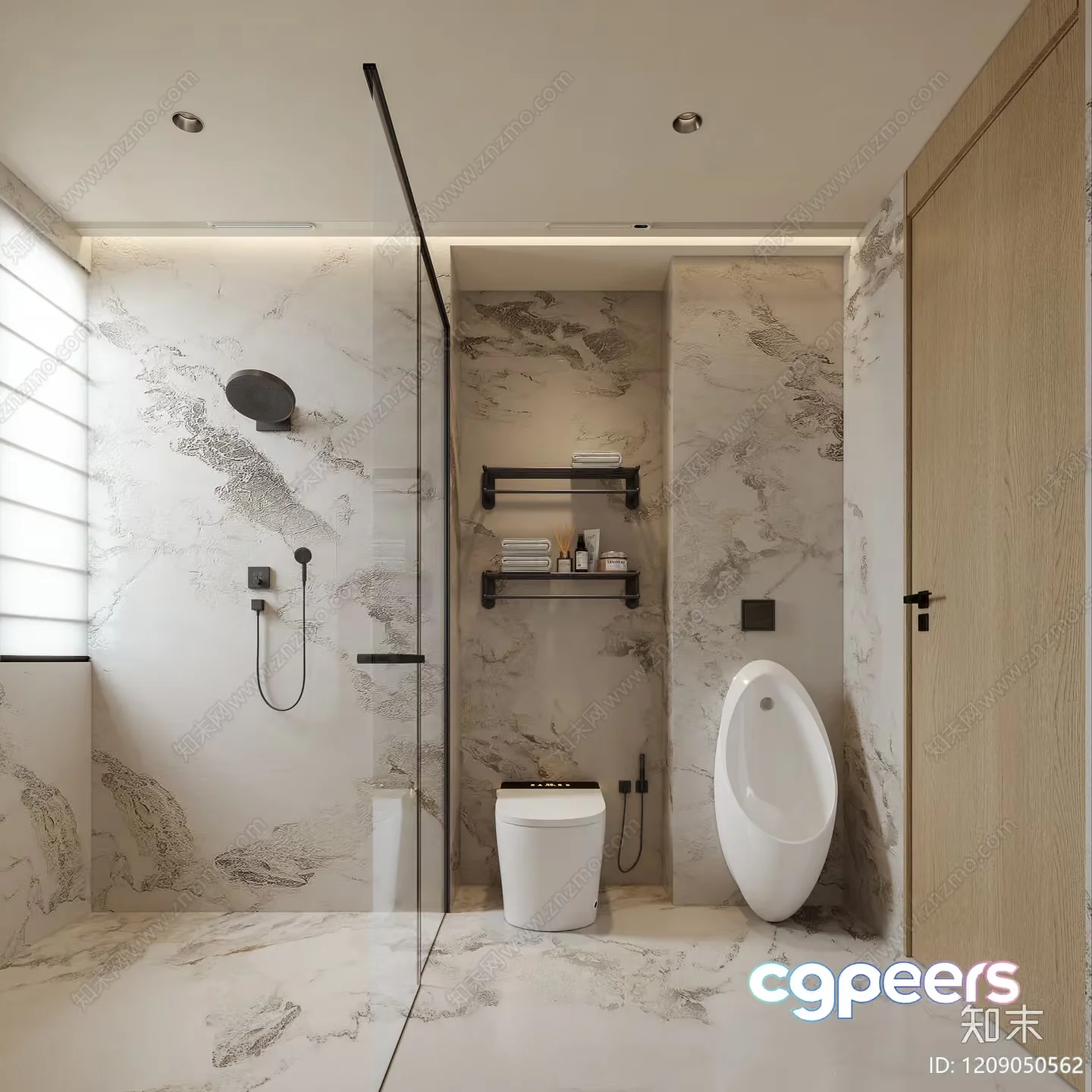 Modern Bathroom Space 3D Model – 13103 – VRAY Render