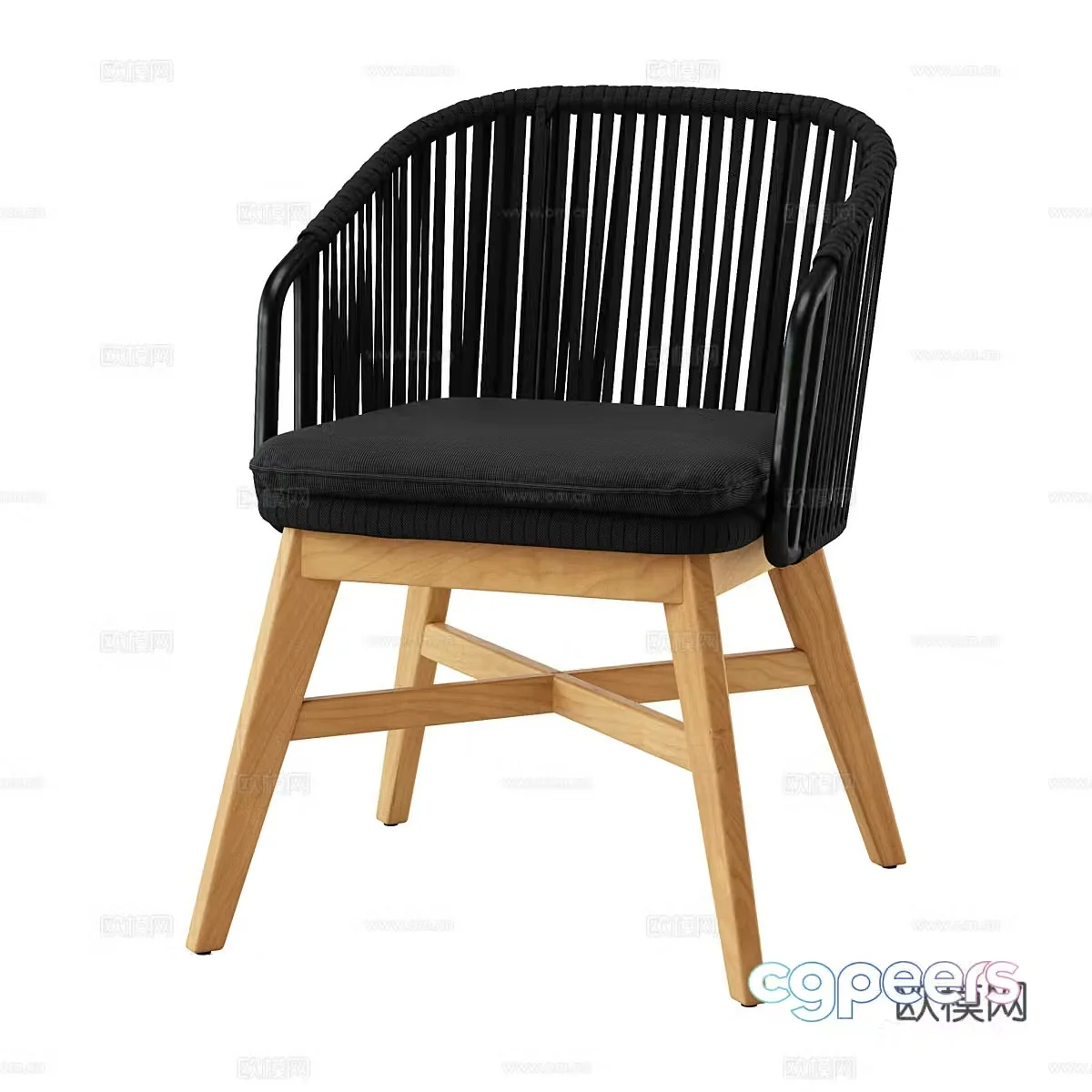 Nordic simple single sofa single sofa simple sofa restaurant sofa 3d model