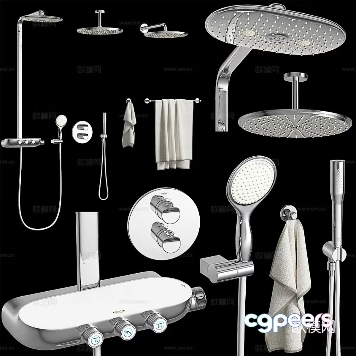 Shower faucet 3d model