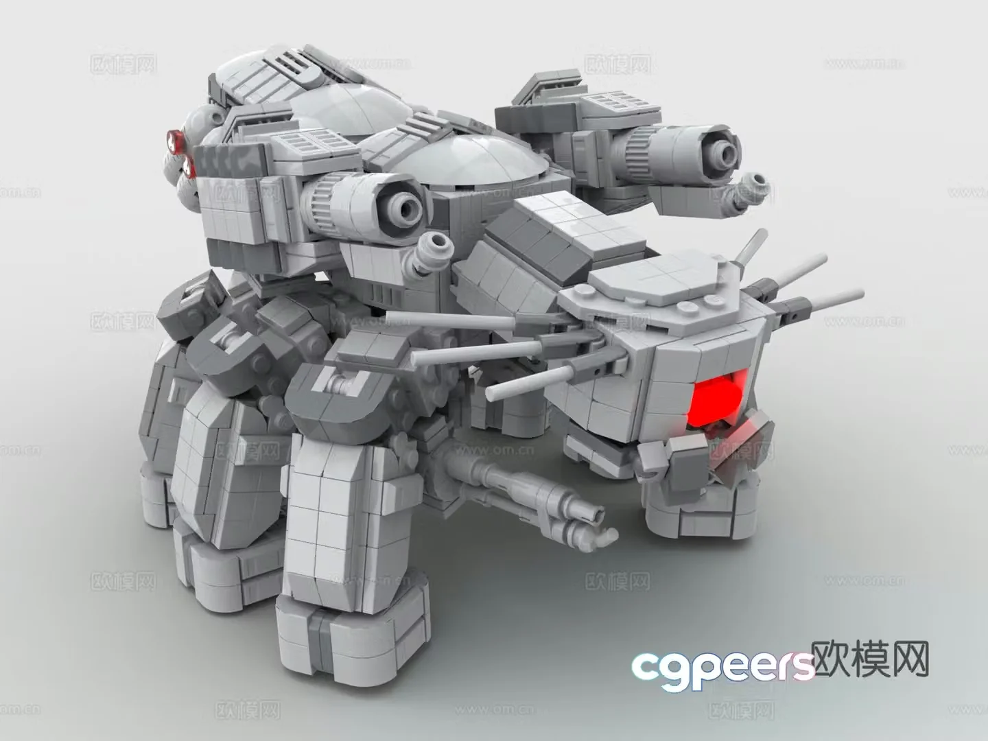 LEGO toy building block combat robot 3D model