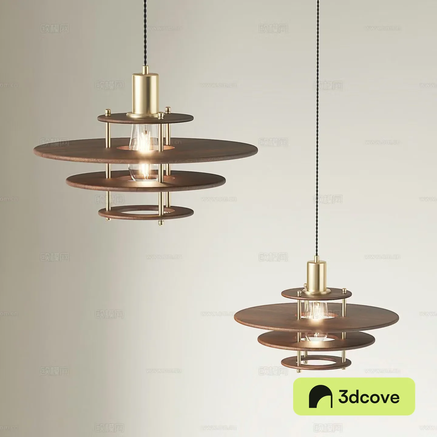 Retro chandeliers B & B Model 3D Model