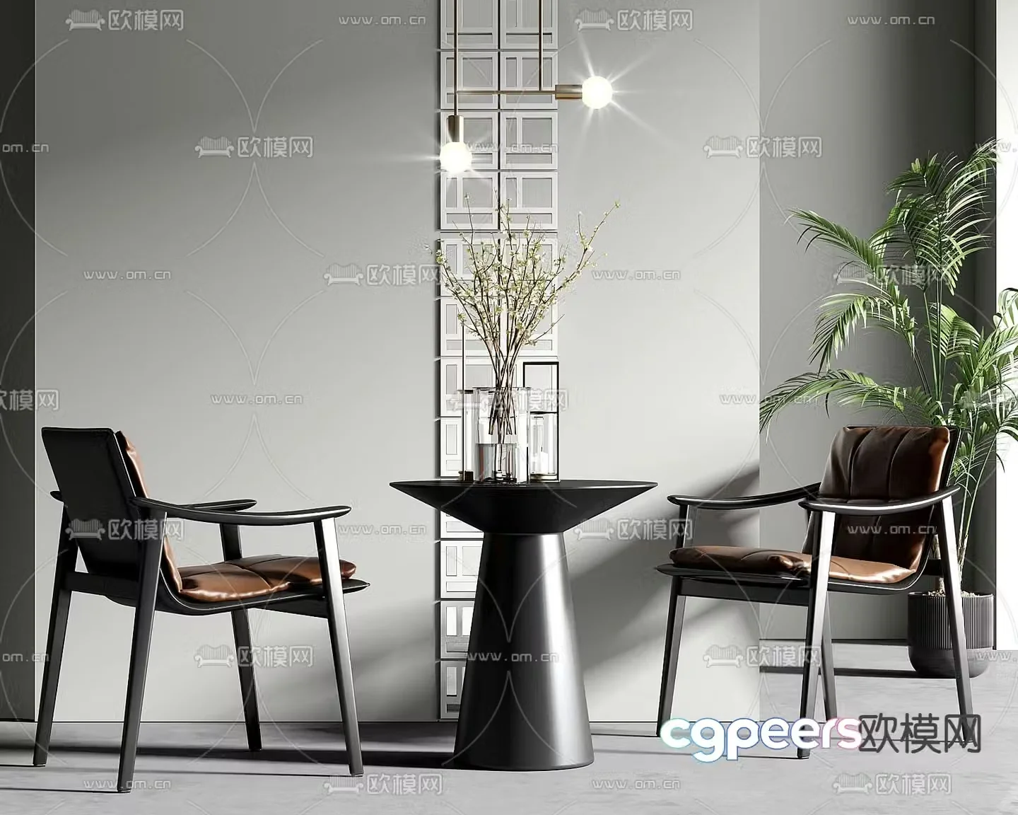 Modern chair leisure chair 3d model