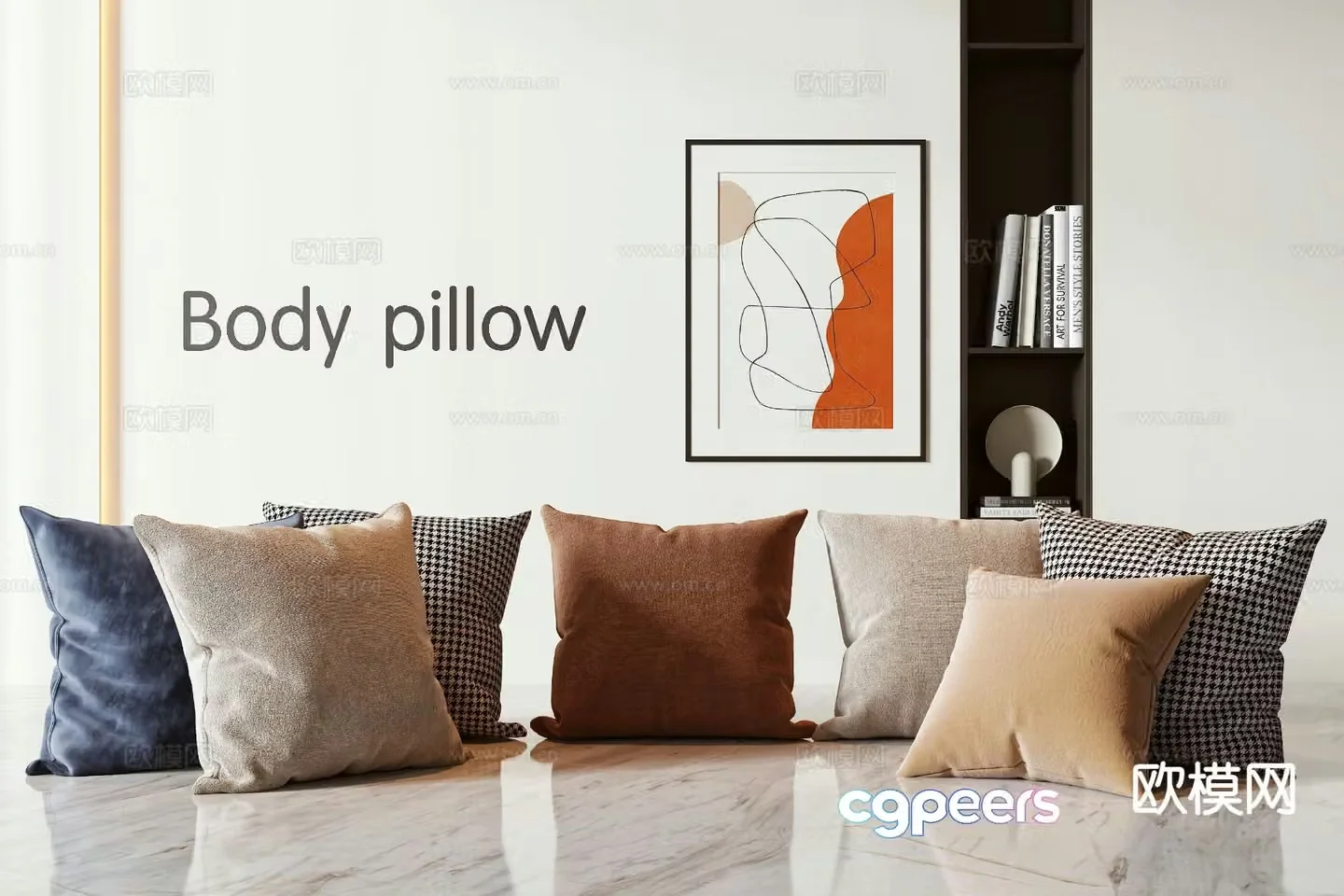 Modern pillow square pillow pillow 3d model